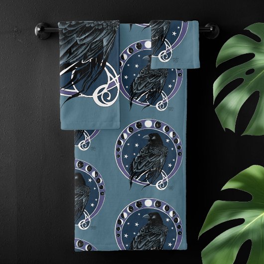 レイヴンムーンフェイズスターズブルー バスタオルセット