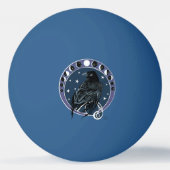 レイヴンムーンフェイズスターズブルー 卓球ボール (正面)