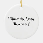 レイヴンメダリオンカービングアートバード自然ネバーモア セラミックオーナメント (裏面)