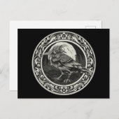 レイヴンメダリオンカービングアートバード自然マグ ポストカード (正面/裏面)