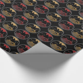 レイヴンラッピング紙スピリットアニマルレイヴン紙 ラッピングペーパー (コーナー)