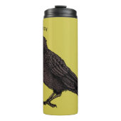 レイヴン不気味なカラス明るいゴシック様式のインクアート名 タンブラー (正面)