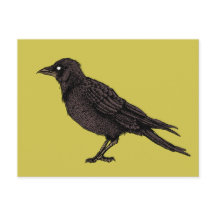 レイヴン不気味なカラス明るいゴシック様式のインクアート