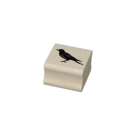 レイヴン不気味なカラス明るいゴシック様式のインクアート ラバースタンプ