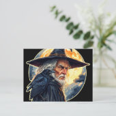 レイヴン付きウィザード – ハロウィーンファンおもしろい2 ポストカード (スタンド正面)