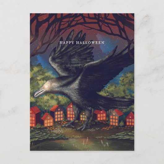 レイヴン月明かりの魔女ハロウィーンナイト ポストカード (正面)
