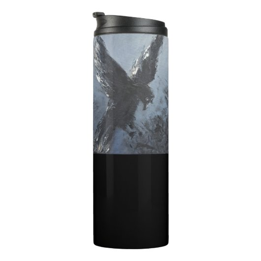 レイヴン油絵図記号ウィズダム謎の瞑想 タンブラー (回転右)