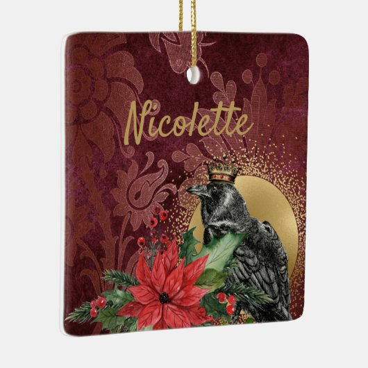 レイヴン王ゴシック様式の大クリスマス セラミックオーナメント (右)