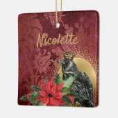 レイヴン王ゴシック様式の大クリスマス セラミックオーナメント (左)