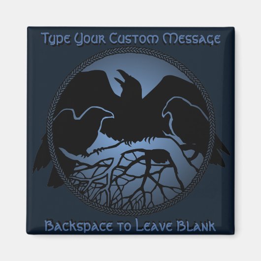 レイヴン磁石レイヴンパーソナライズされた冷蔵庫用マグネットギフト マグネット (正面)