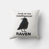 レイヴン私の知性レイヴンを見る クッション (裏面)