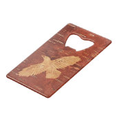 レイヴン素朴オンインナー樺の木樹皮 クレジットカード栓抜き (裏面アングル)