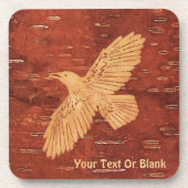 レイヴン素朴オンインナー樺の木樹皮 コースター (正面)