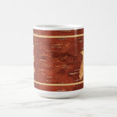 レイヴン素朴オンインナー樺の木樹皮 コーヒーマグカップ (中央)