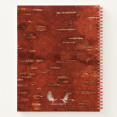 レイヴン素朴オンインナー樺の木樹皮 ノートブック (裏面)