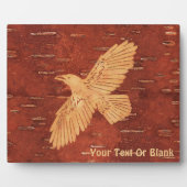 レイヴン素朴オンインナー樺の木樹皮 フォトプラーク (正面)