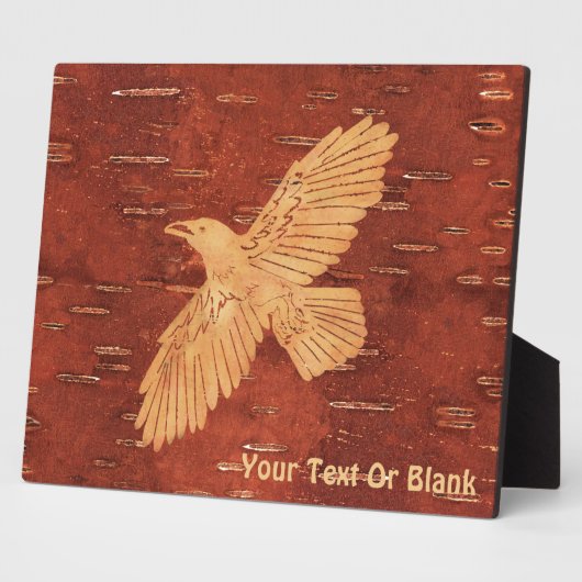 レイヴン素朴オンインナー樺の木樹皮 フォトプラーク (側面)