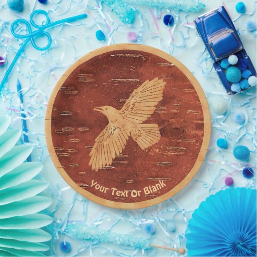 レイヴン素朴オンインナー樺の木樹皮 ペーパープレート (パーティー)