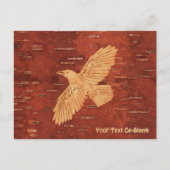 レイヴン素朴オンインナー樺の木樹皮 ポストカード (正面)