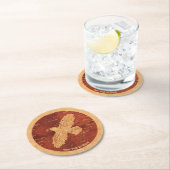 レイヴン素朴オンインナー樺の木樹皮 ラウンドペーパーコースター (インサイチュ)