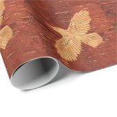 レイヴン素朴オンインナー樺の木樹皮 ラッピングペーパー (ロールコーナー)