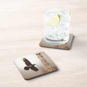 レイヴン飛んでいる&トーテムポールファンタジーアート コースター (右側)