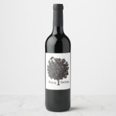 レイヴン飾クリスマスツリー ワインラベル (正面)