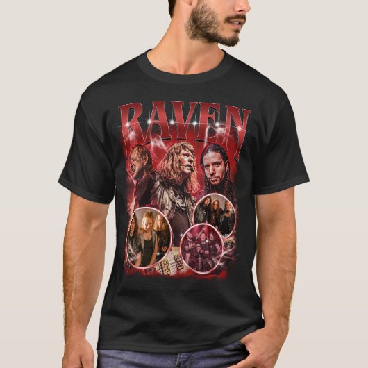 レイヴン - イングランドのヘヴィメタル・バンド Tシャツ (正面)