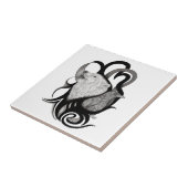 レイヴン・トライバル・アートを持つホワイトウルフ タイル (側面)