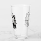 レイヴン・トライバル・アートを持つホワイトウルフ タンブラーグラス (左)