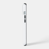 レイヴン・トライバル・アートを持つホワイトウルフ iPhone 15ケース (左側面)