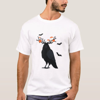 レイヴン ハロウィン パンプキン アントラー Tシャツ