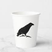 レイヴン・ブラック・バードハロウィン不気味絵画の芸術 紙コップ (正面)