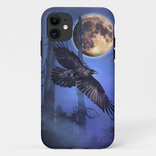 レイヴン+ムーン ファンタジー iPhoneケース Case-Mate iPhoneケース (裏面)