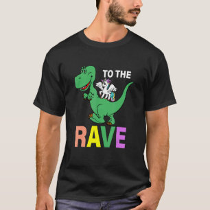 レイヴ恐竜にユニコーンEDM音楽レイヴテクノ Tシャツ