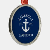 レイ航海のクハウスいかりファミリーネームブルー メタルオーナメント (右)