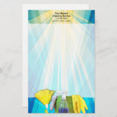 レイ鮮やかズカスタム清掃業業務 便箋 (正面/裏面)