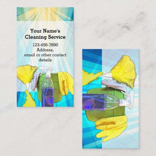 レイ鮮やかズカスタム清掃業業務 名刺 (正面/裏面)