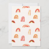 レイ・オブ・サンシャイン | ボーホー ベイビー シャワー 招待状 (裏面)