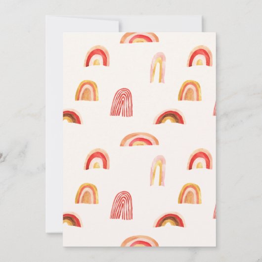 レイ・オブ・サンシャイン | ボーホー ベイビー シャワー 招待状 (裏面)