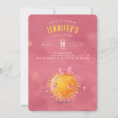 レイ・オブ・ジョイ - サンシャイン ファースト バースデー パーティー 招待状 (裏面)