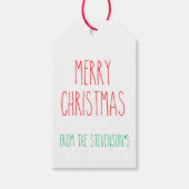 レイ・ダンインスパイアン・メリーパーソナライズされた・クリスマス ギフトタグ (正面)