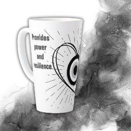 レイ、ハート、黒悪の眼の保護モノグラム | カフェラテマグ