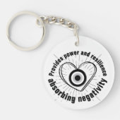 レイ、ハート、黒悪の眼の保護モノグラム | キーホルダー (正面)