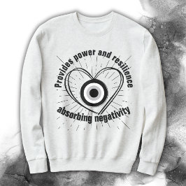 レイ、ハート、黒悪の眼の保護モノグラム | スウェットシャツ