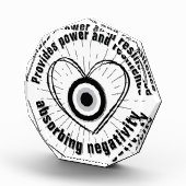 レイ、ハート、黒悪の眼の保護モノグラム | フォトブロック (右)