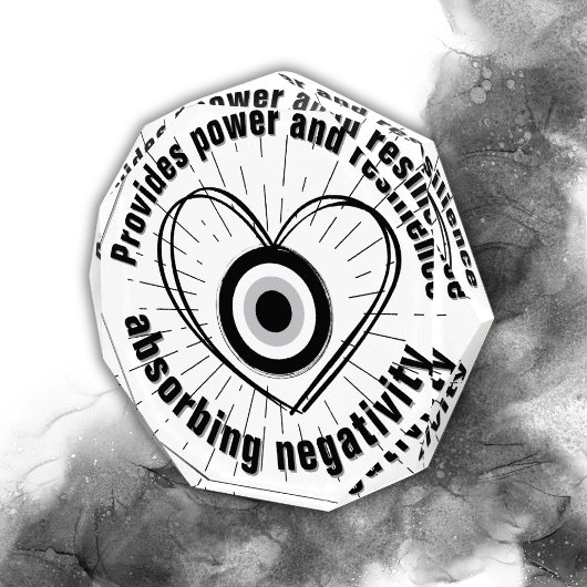 レイ、ハート、黒悪の眼の保護モノグラム | フォトブロック