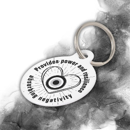 レイ、ハート、黒悪の眼の保護モノグラム | ペット ネームタグ