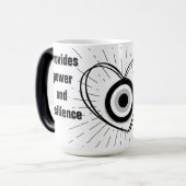 レイ、ハート、黒悪の眼の保護モノグラム | モーフィングマグカップ (正面左)