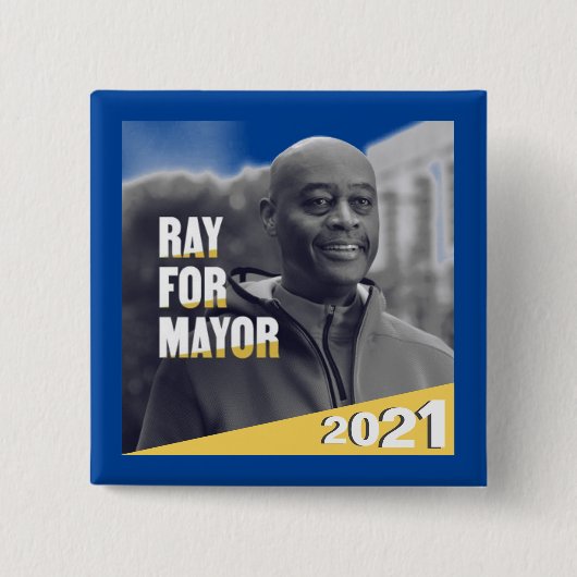 レイ・マクギールNYC市長2021 缶バッジ (正面)